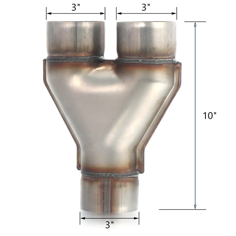 LCGP 3 Inch Inlet Y Pipe, LCGP Universal Stainless Steel Diesel Y-Pipe - Image 2